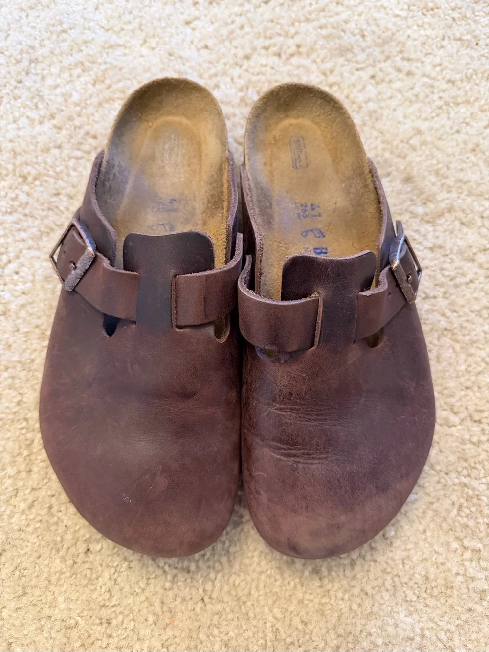 Birkenstock size 41 / Gently Used / Habana Oil Leather Clogs with Buckle